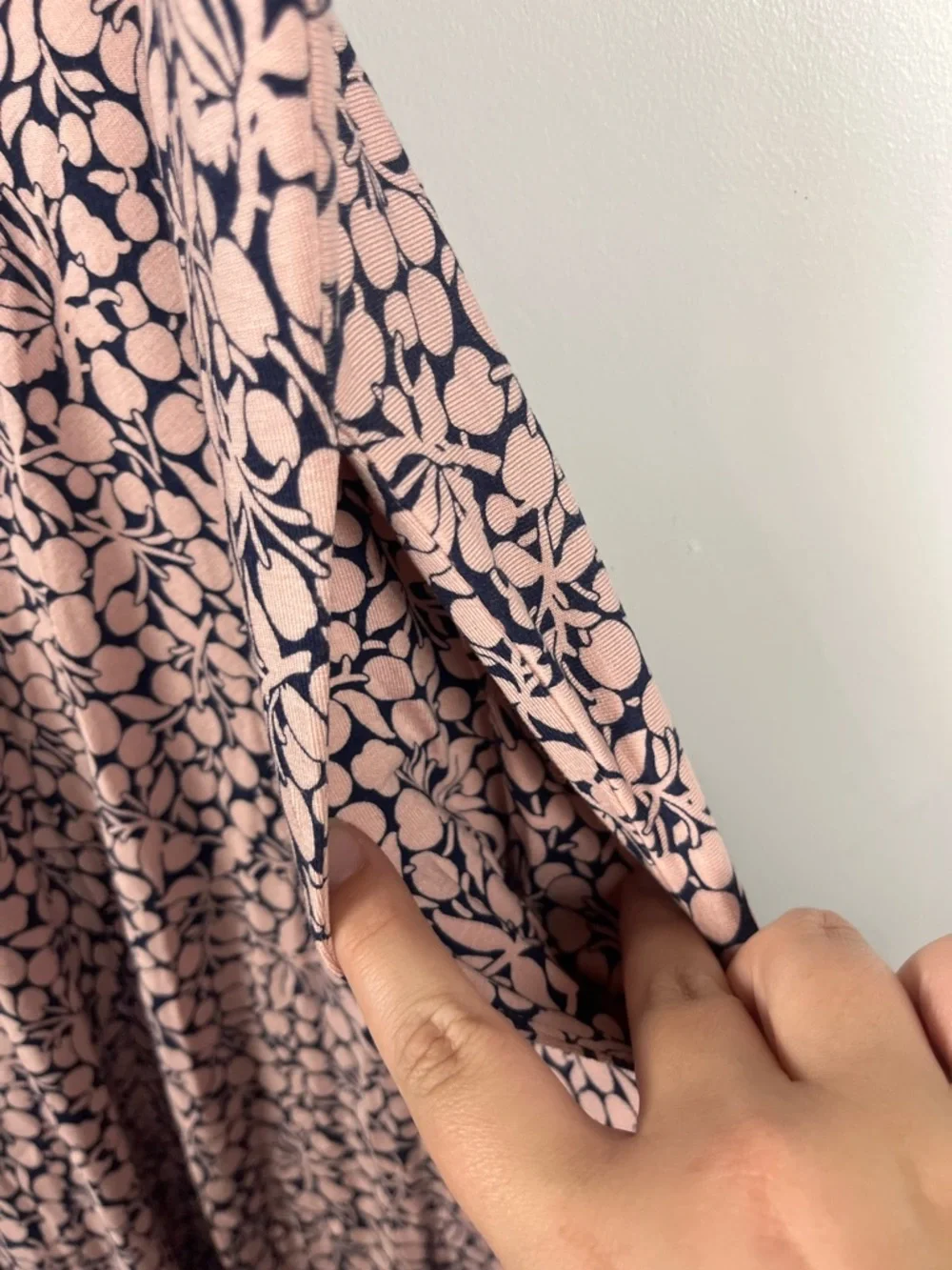 Boden square neck jersey maxi dress in pink blue size 6 - Picture 7 of 11